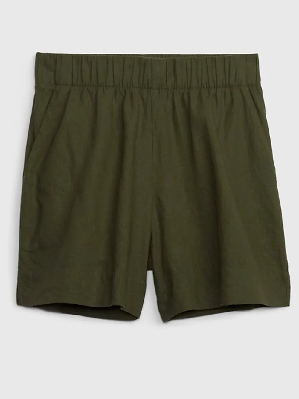 GAP Womens Linen-Blend Pull-On Shorts M
